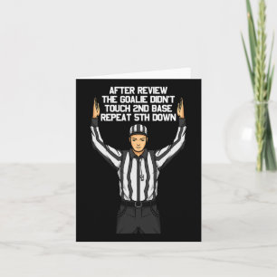 Carte Après examen Football arbitre Funny Clueless Sport