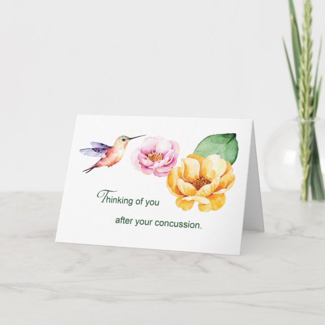 Carte Après la commotion cérébrale de vous Fleurs (Devant)