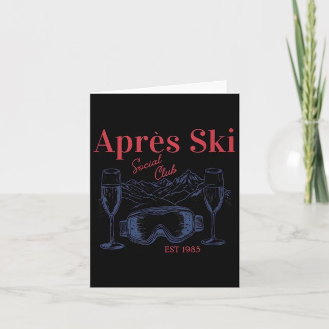 Carte Apres Ski Social Club Boire Party Femmes hiver (Devant)