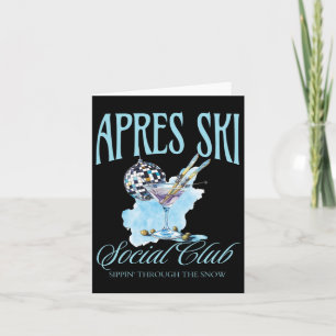 Carte Apres Ski Social Club Boire Party Femmes hiver