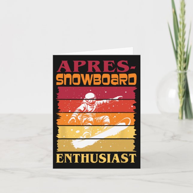 Carte Apres-snowboard passionné (Devant)