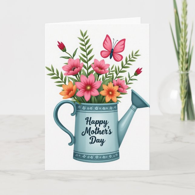Carte Aqua Flowers Printemps (Devant)