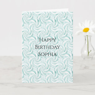 Carte Aqua Mint White Swils Anniversaire