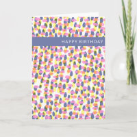 Aquarelle Abstraite Points et points Anniversaire