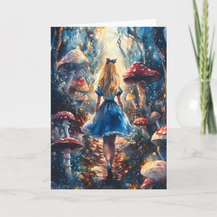 Carte Aquarelle Alice au pays des merveilles