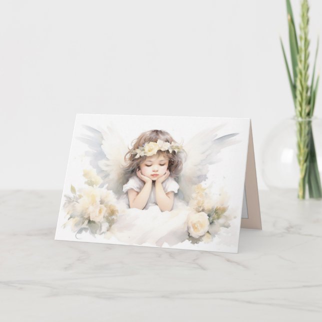 Carte Aquarelle Angel Girl (Devant)
