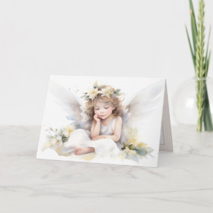 Carte Aquarelle Angel Girl