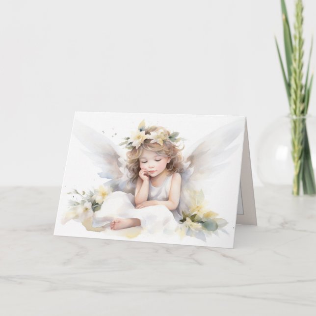 Carte Aquarelle Angel Girl (Devant)