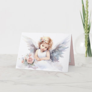 Carte Aquarelle Angel Girl