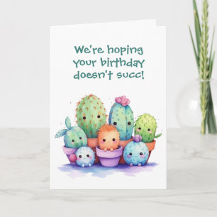 Carte Aquarelle Anniversaire Cactus Du Groupe