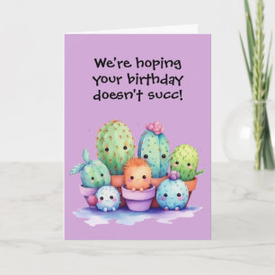 Carte Aquarelle Anniversaire Cactus Du Groupe