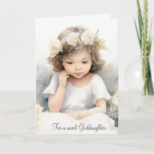 Carte Aquarelle Anniversaire Fille Ange Pour Godgirl