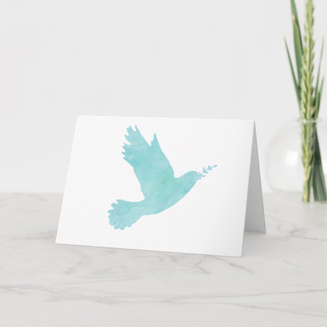 Carte Aquarelle Blue Dove (Devant)