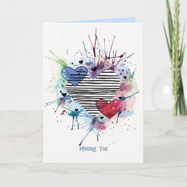 Carte aquarelle Bonhomme de neige avec cadeaux (Devant)