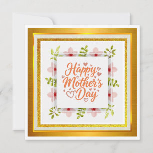 Carte Aquarelle Bonne Fête des Mères I Floral Élégant