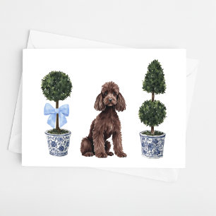 Carte Aquarelle Brown standard Chien Chien Chien Chien C