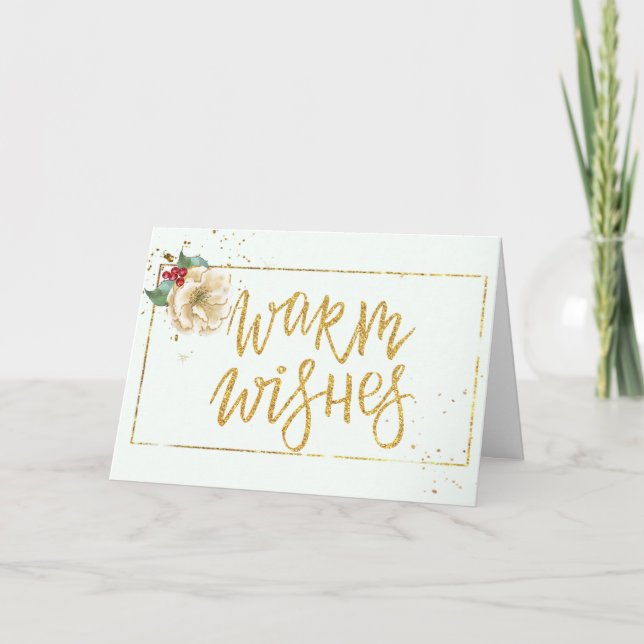 Carte Aquarelle contemporaine Magnolia Noël (Devant)