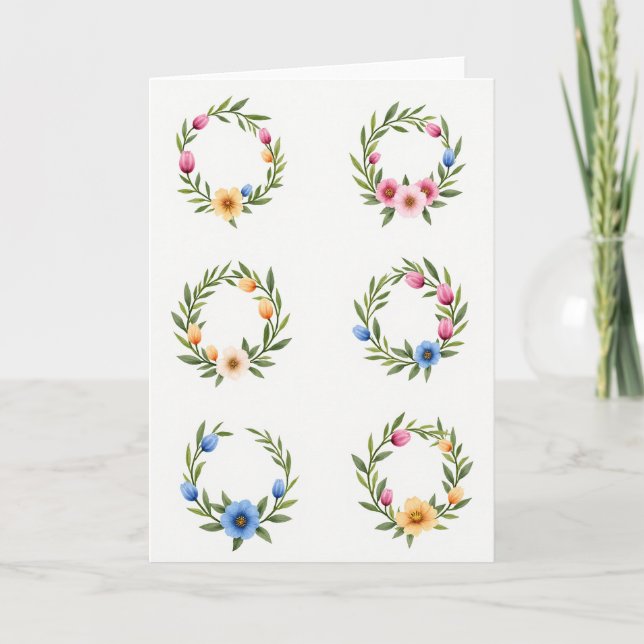 Carte aquarelle d'amour floral romantique (Devant)