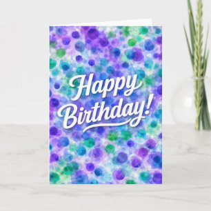 Carte Aquarelle d'anniversaire