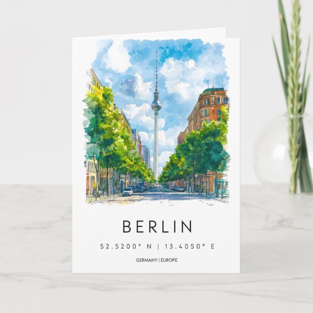 Carte Aquarelle de Berlin 1 (Devant)
