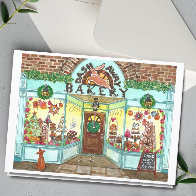 Carte aquarelle de la pâtisserie de Noël (Créateur téléchargé)