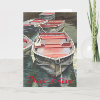 Carte Aquarelle de ligne Anniversaire