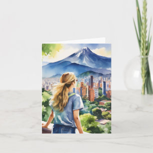 Carte Aquarelle de Medellin Colombie