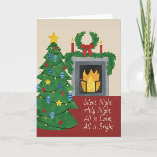 Carte Aquarelle de Noël Silencieuse