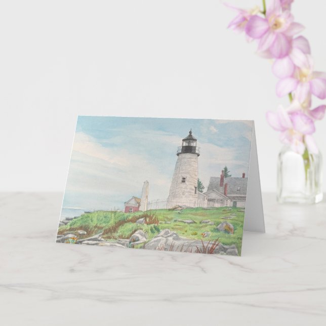Carte Aquarelle de Pemaquid Point (Orchidée)