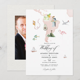 Carte aquarelle de Rio Destination Mariage Photo