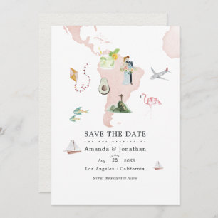 Carte aquarelle de Rio Destination Mariage Photo