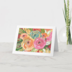 Carte Aquarelle des fleurs tropicales