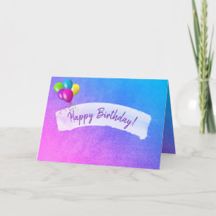 Carte aquarelle design pour anniversaire heureux