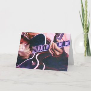 Carte Aquarelle du joueur de guitare "Virtuoso"