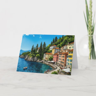 Carte Aquarelle du lac de Côme Italie