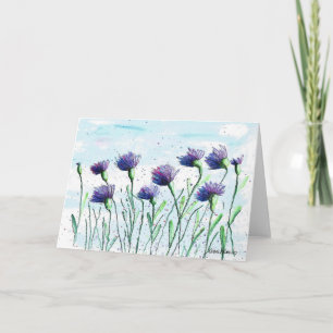 Carte Aquarelle Fleurs de maïs, Art populaire Imprimer