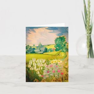 Carte Aquarelle florale campagne personnalisable