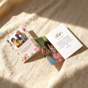 Carte Aquarelle Florale   Fille Fête des Mères Photo Ca