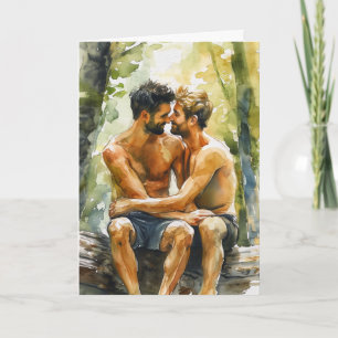 Carte Aquarelle Forêt Embrasse