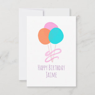 Carte Aquarelle gâteaux Pops Baker Anniversaire