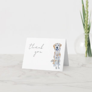 Carte Aquarelle Golden Retriever Chien Merci