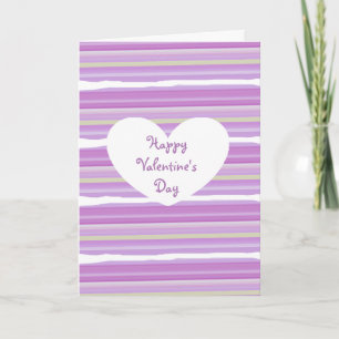 Carte Aquarelle Heureuse Sainte-Valentin jolie violette