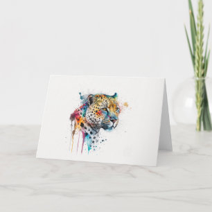 Carte Aquarelle Jaguar