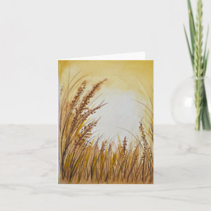 Carte Aquarelle jaune doré- plié blanc