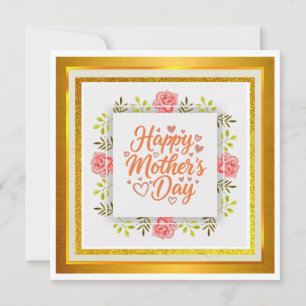 Carte Aquarelle Joyeuse Fête des Mères – Élégantes Fleur