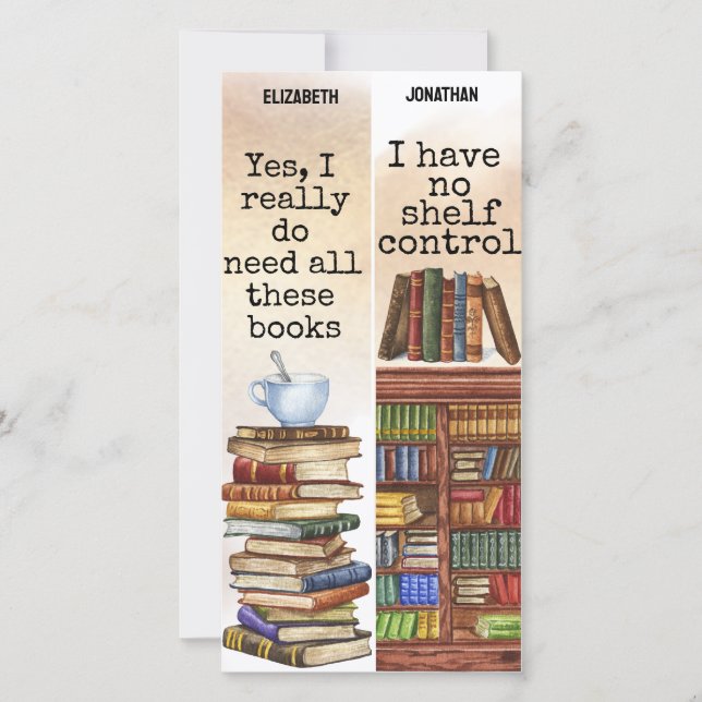 Carte Aquarelle Machine à écrire Funny Livre Citation Si (Devant)