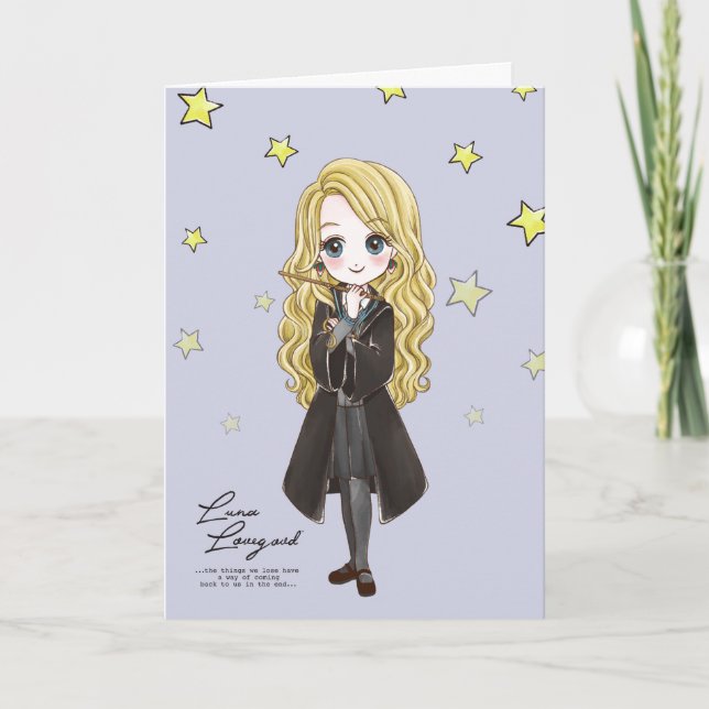 Carte Aquarelle Magique Luna Lovegood (Devant)