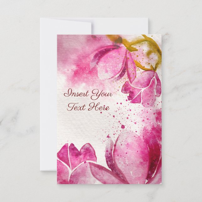 Carte Aquarelle Magnolia (Devant)