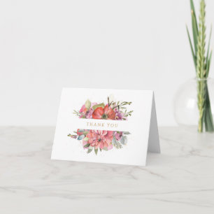 Carte Aquarelle Merci de Sympathie Florale