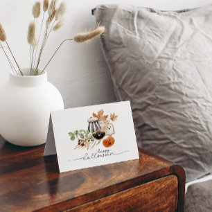 Carte Aquarelle mignonne Halloween